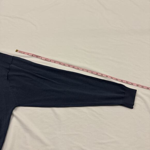 Pronto Uomo Sweater Mens XXL Blue Silk Cotton Mock Neck Quiet Luxury Old Money - Picture 7 of 8